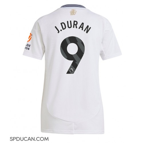 Zenski Nogometni Dres Aston Villa Jhon Duran #9 Gostujuci 2024-25 Kratak Rukav